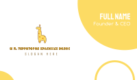 Cute Yellow Giraffe Business Card Image Preview