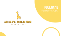 Cute Yellow Giraffe Business Card Image Preview