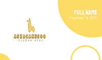 Cute Yellow Giraffe Business Card Image Preview