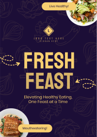 Fresh Feast Food Recipe Poster Design