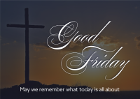 Good Friday Crucifix Greeting Postcard Image Preview