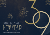Classy Year End Countdown Postcard Design