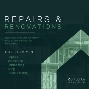 Repairs & Renovations Instagram post Image Preview