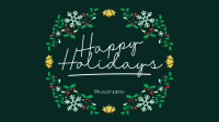 Holiday Wreath Facebook event cover Image Preview