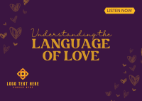 Language of Love Postcard Design
