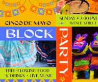 Cinco de Mayo Block Party Facebook Post Design