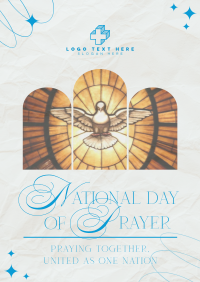 Elegant Day of Prayer Poster Image Preview