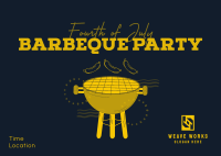 Come at Our 4th of July BBQ Party  Postcard Image Preview