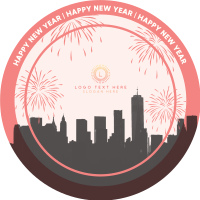 New Year Fireworks Instagram Profile Picture Design