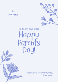 Floral Parents Greeting Flyer Image Preview