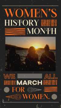 Women's History March TikTok video Image Preview