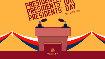 Presidents Day Podium Facebook event cover Image Preview