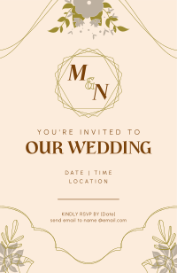 Abstract Geometric Wedding Invitation Design