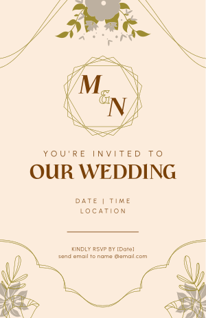 Abstract Geometric Wedding Invitation Image Preview