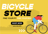 Modern Bicycle Store Postcard Image Preview