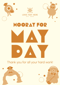 Hooray May Day Flyer Design