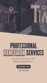 Professional Handyman Services TikTok Video Preview