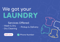 We Got Your Laundry Postcard Image Preview