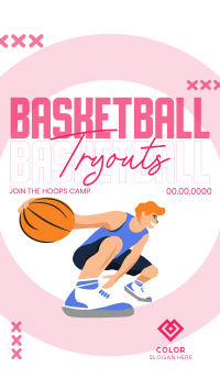 Basketball Tryouts Instagram Story Design