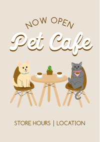 Pet Cafe Opening Flyer Design