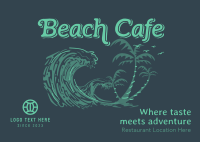 Surfside Coffee Bar Postcard Design