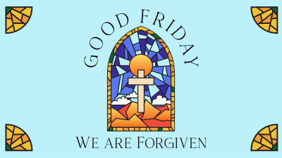 Good Friday Stained Glass Facebook event cover Image Preview