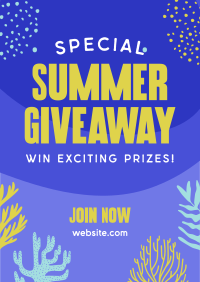 Corals Summer Giveaway Poster Design