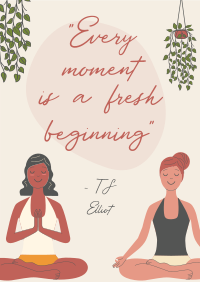 Yoga Positive Quotes Poster Design