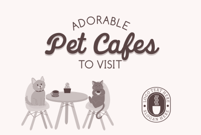 Pet Cafe Opening Pinterest board cover Image Preview
