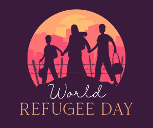 Refugees Silhouette Facebook post Image Preview