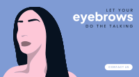 Expressive Eyebrows Facebook Event Cover Design