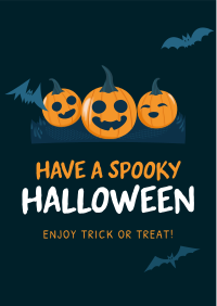 Halloween Pumpkin Greeting Flyer Image Preview