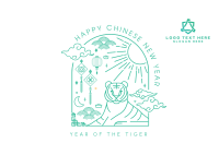 Celestial Tiger Postcard Image Preview