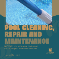 Pool Cleaning Services Instagram Post Design