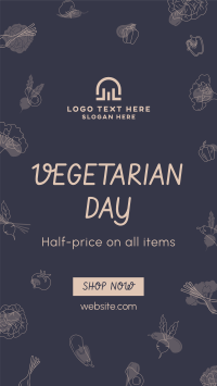 Vegetarian Day Sale Facebook Story Design