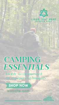 Mountain Hiking Camping Essentials Instagram Story Design