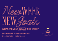 New Goals Monday Postcard Image Preview