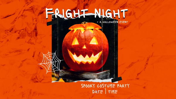 Spooky Party Facebook Event Cover Design Image Preview