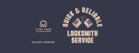 Locksmith Badge Facebook Cover Image Preview