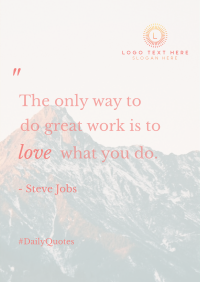 Love What You Do Poster Design
