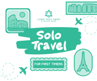 Stickers Solo Traveler Facebook Post Design