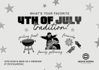 Quirky 4th of July Traditions Postcard Image Preview