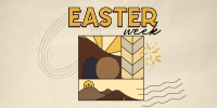 Holy Easter Week Twitter Post Design