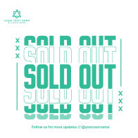 Sold Out Announcement Instagram Post Design