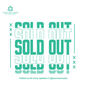 Sold Out Announcement Instagram post Image Preview