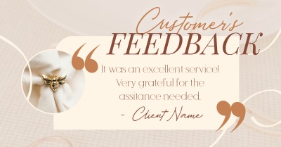 Minimalist Customer Feedback Facebook ad Image Preview