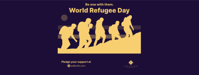 Refugee March Facebook cover Image Preview