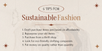 Stylish Chic Sustainable Fashion Tips Twitter post Image Preview