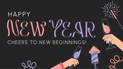 New Year Celebration Facebook event cover Image Preview