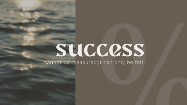 Measure of Success YouTube Banner Design Image Preview